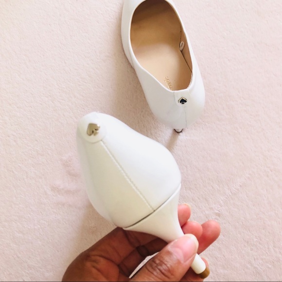 New Kate Spade New York Vida White Pumps Heels 6.5 - Picture 3 of 9